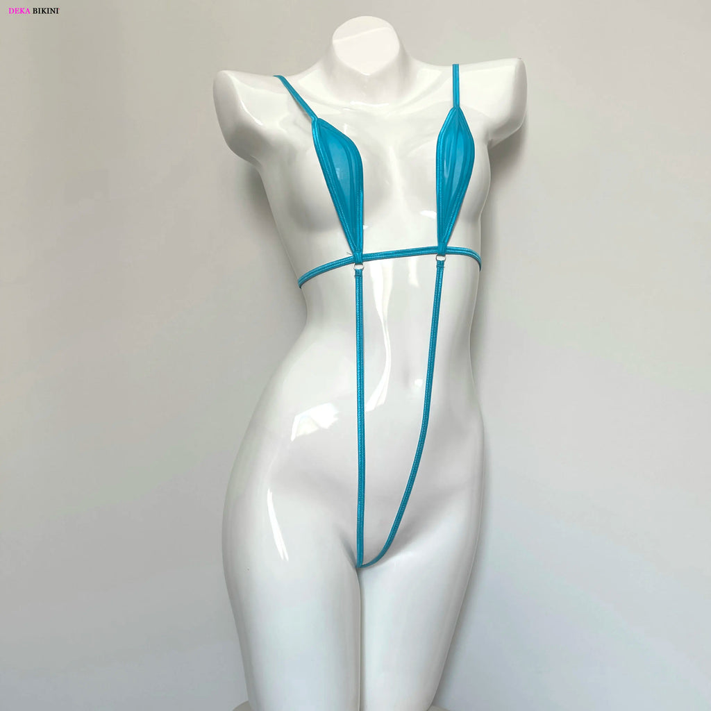 DEKA Transparent One Pieces Swimsuit Bikini Sexy Women Swimming Suit Micro Swimwear Bra V-string Thong Monokini Beach Clothings