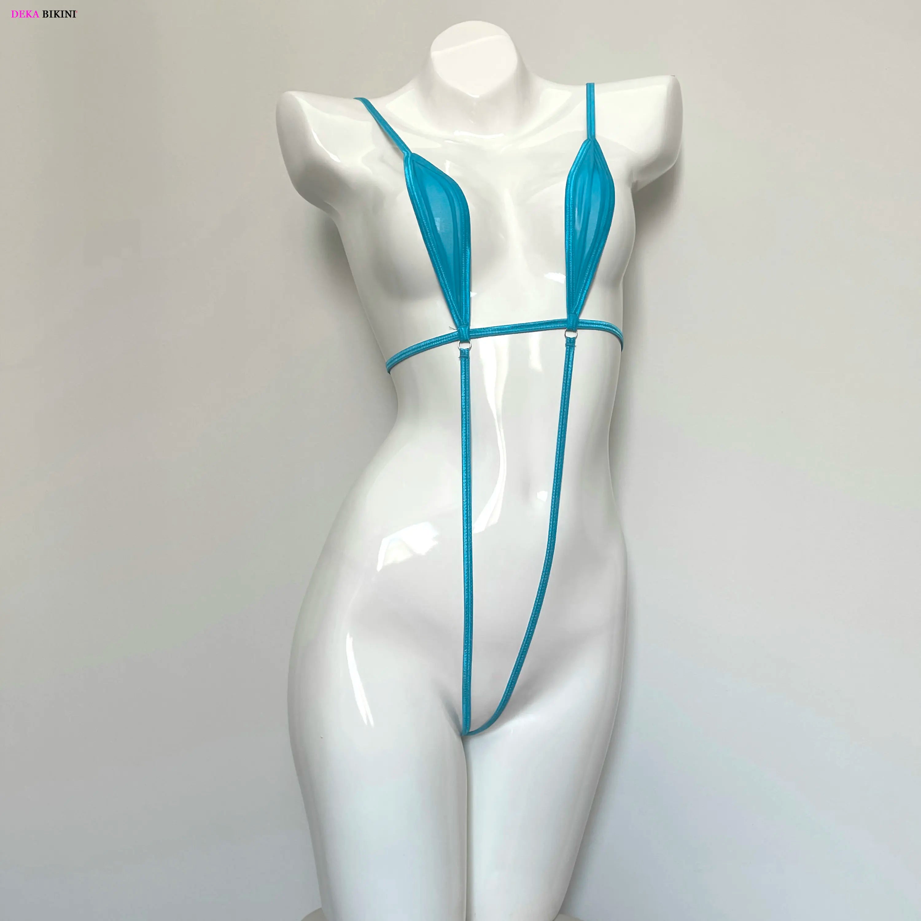DEKA Transparent One Pieces Swimsuit Bikini Sexy Women Swimming Suit Micro Swimwear Bra V-string Thong Monokini Beach Clothings