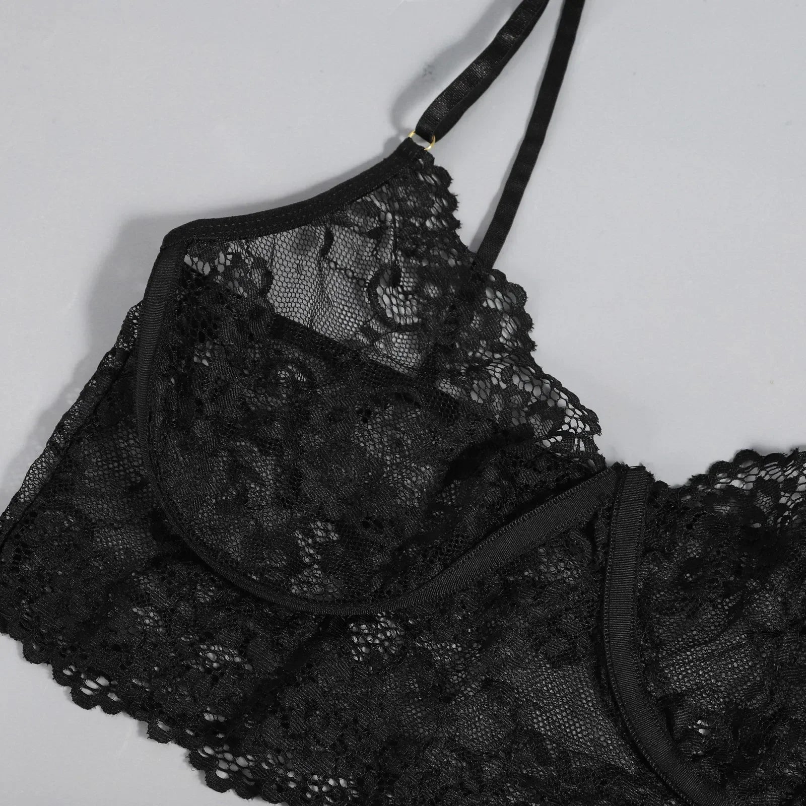 Porn Women Sexy Lingerie Lace Underwear Halter Bodysuit Garter Intimate Erotic Babydolls Sex Costumes Bra Set