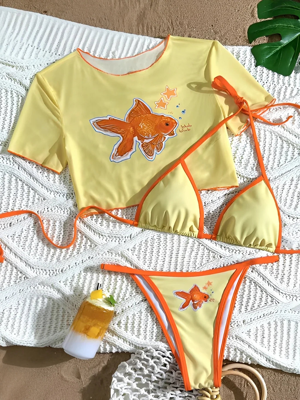 3 Pieces Brazilian Thong Bikinis 2026 Women Trikini Swimwear Female Halter Triangle Swimsuit & Tops Bathing Swimming Swim Suit