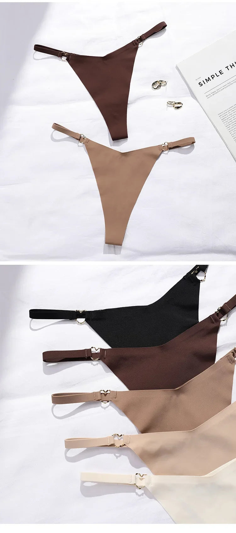 Iron Ring Ice Silk Sexy Women G String Briefs Panties Girls Underwear Thong Underpants Seamless Lingerie Plus Size S-XL