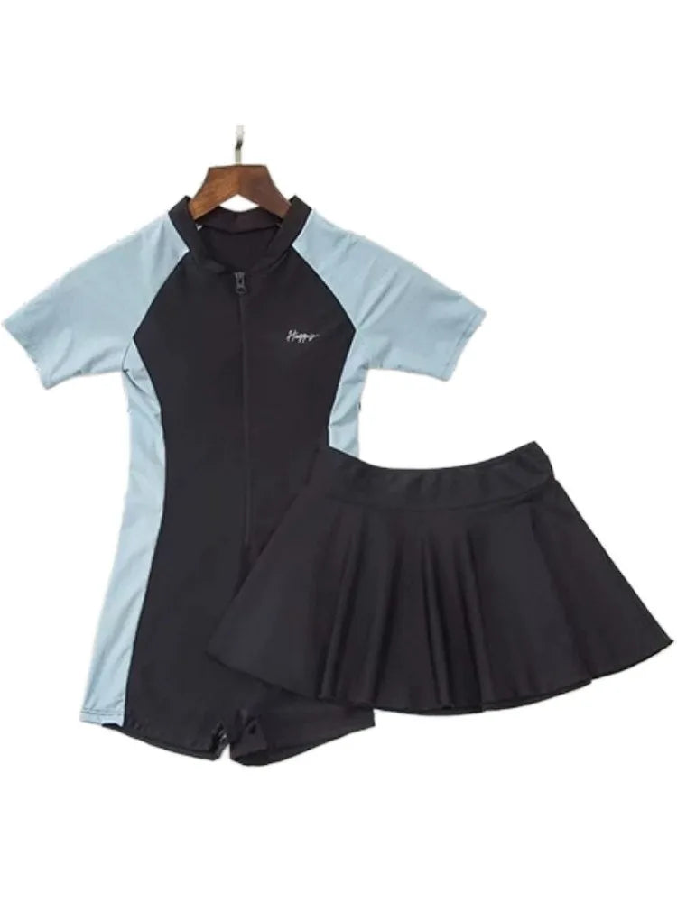 New Summer High-end Sports Style Hot Spring Swimsuit One-piece Sports Boxer Shorts Western-style Swimsuit
