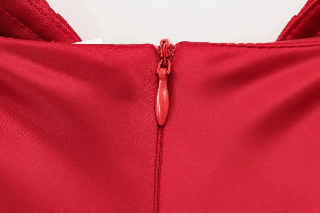 Sweetheart Neck Red Satin Long Dress for Women Spaghetti Strap Straight Elegant Party Vestidos Zip Beach New in Summer Dress