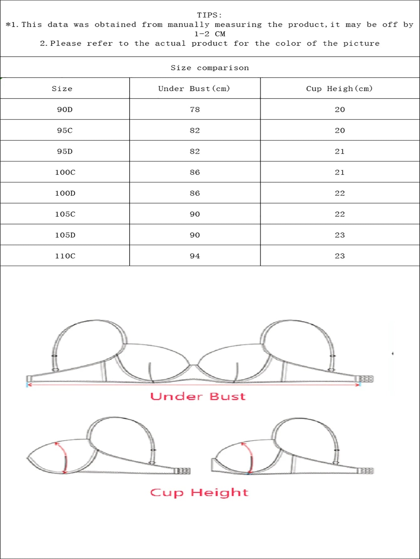 White Plus Size Underwire Bra Women Full Coverage Push Up bra Letter Print Adjustable Straps Big Cup Supportive Seamless Bra