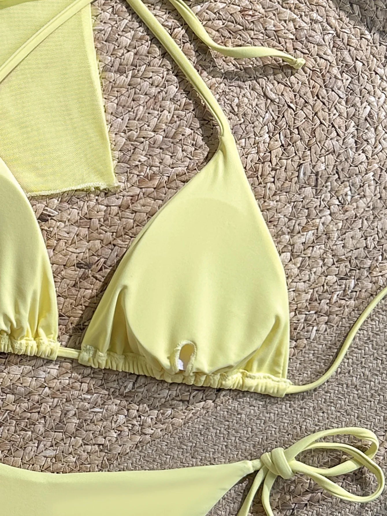Vintage 3D Flower Thong Bikini Set 2026 Women Summer Fruit Print Cover Up 3 Piece Swimwear Push Up Bra Bathing Suit Swimsuit