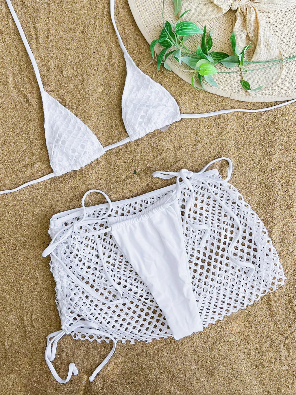 DEKA Tie Side Mini Micro Bikini Set With Skirt Halter Female G-String Thong Swimsuit Women Swimwear Bather Bathing Suit Swim