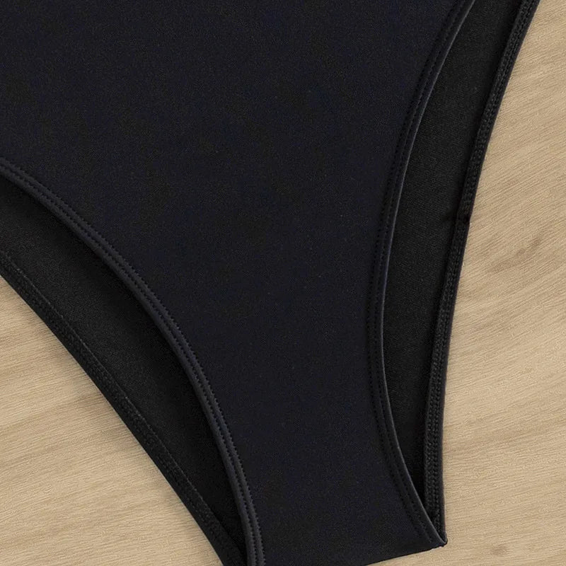 Sexy Black White Patchwork Bikini 2024 Women Halter V Underwire Push Up Micro Swimsuit Beach Bathing Suit High Waist Swimwear