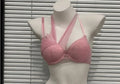 French Style Pure Desire Lingerie Set 3cm Thick Padded Cup Pink Diagonal Strap Nightclub Wear Sexy Bra Panty Set 32-38AB Canada