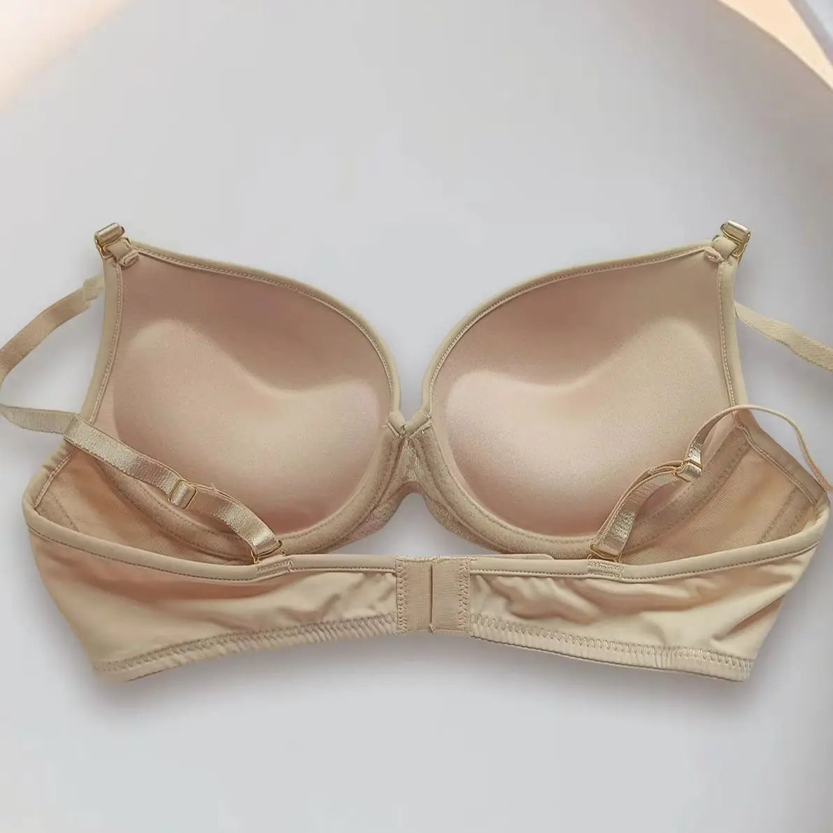 Women's Push Up Bra Deep V Plunge Underwire T-Shirt Bra Lift Support for Women Add One Cup