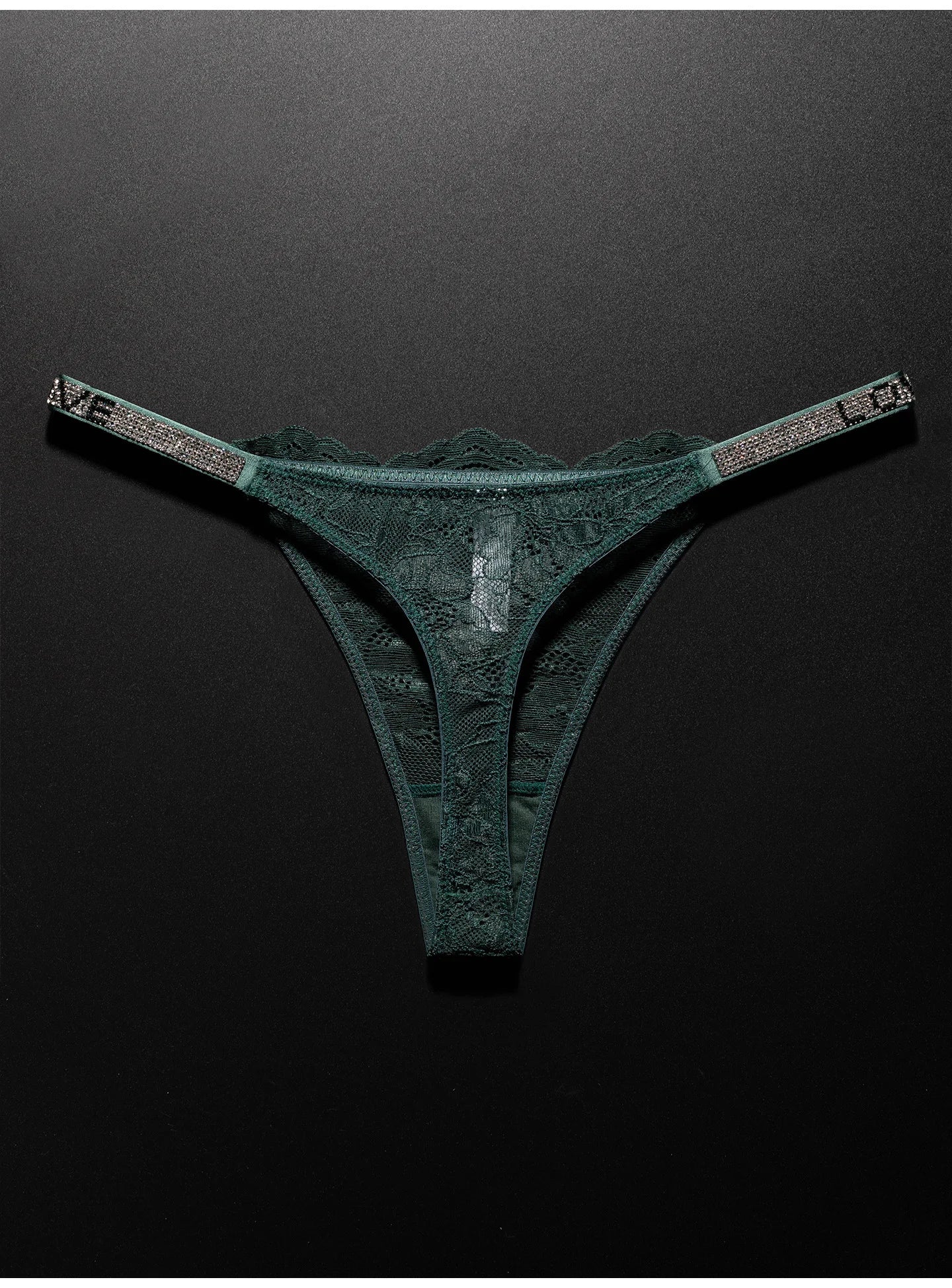 Lace Sexy Girls Women Panties Seamless Underwear Rhinestone G String Letter Transparent Thong For Female Low Rise Ladies Briefs