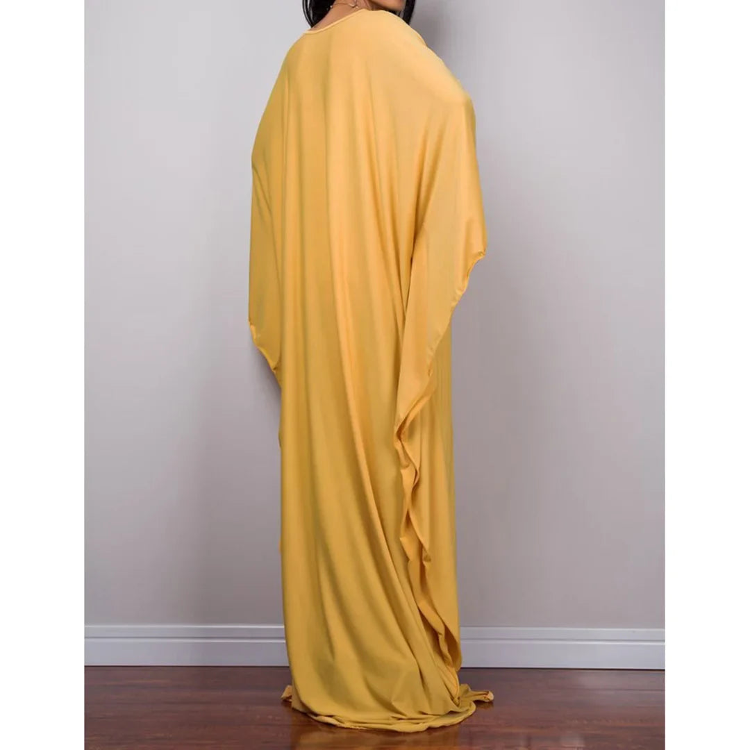 Greek Goddess Long Dress Batwing Sleeve Tunic Beach Cover Up Cover-ups Beach Dress Beach Wear Beachwear Kaftan Maxi Dress V4427
