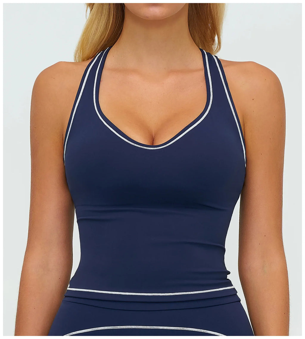 2026 Summer Fitness Bra Workout Top Cycling Gym Underwear Fitness Sports Bra Athletic Sport Bra Women Backless Gym Yoga Crop Top