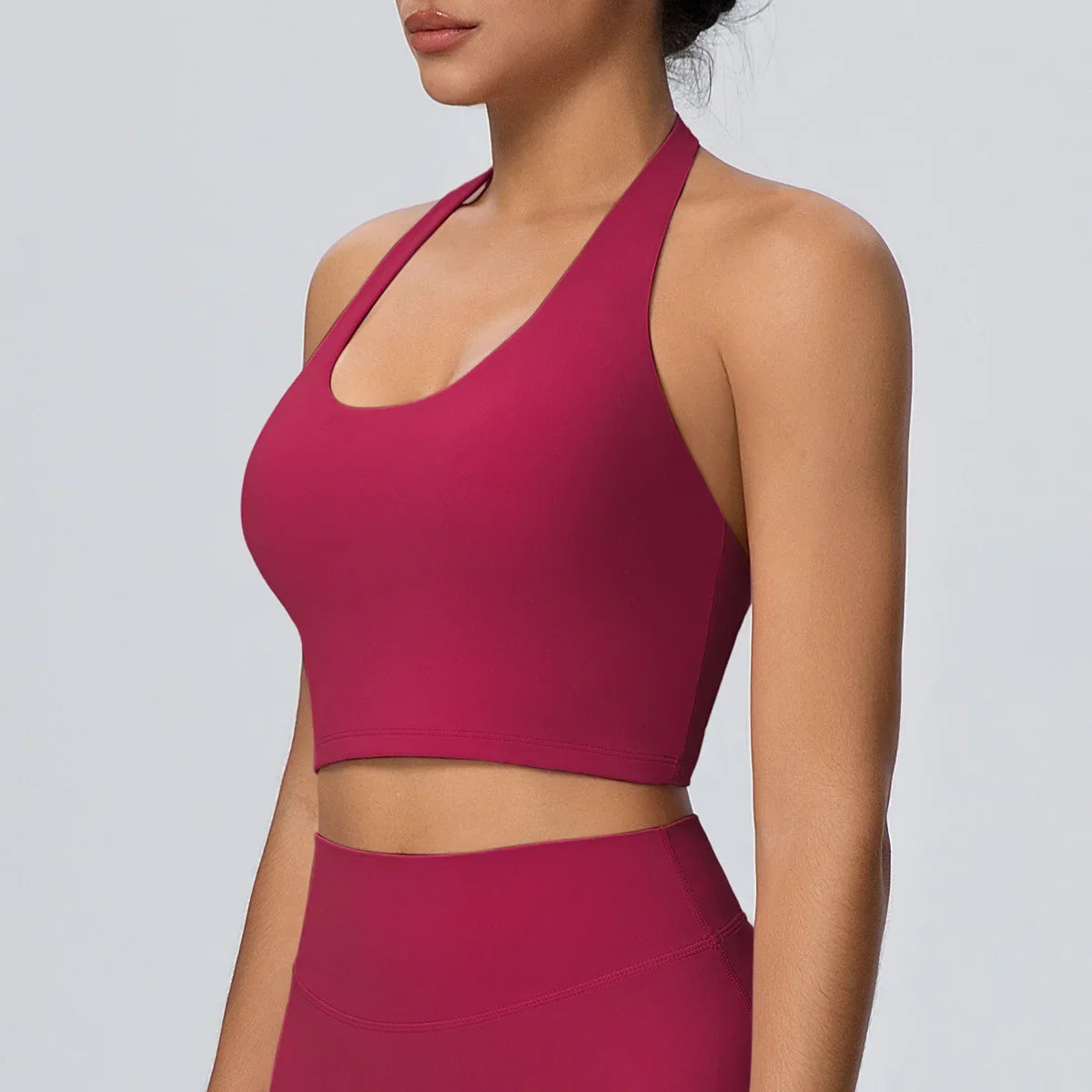Sexy Gym Women's Sports Bra Breathable Hanging Neck Backless Sports Bra Women's Comfortable Exercise Pilates Training Yoga Top