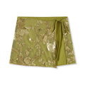 Women Sparkly Sequin Mini Skirts Side Tie-up Split Skirt Trendy Summer Low Rise Streetwear