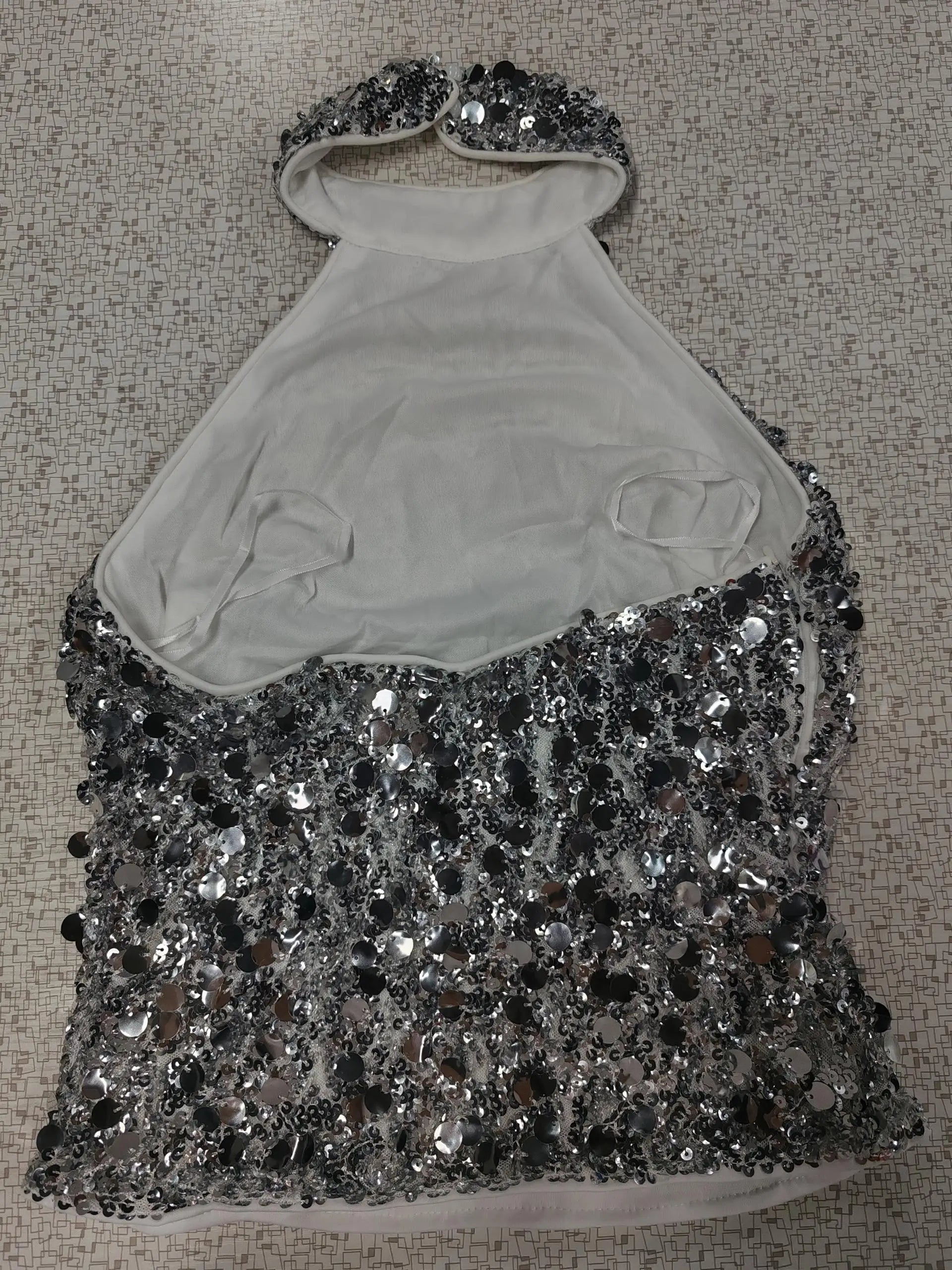 Phantasy Elegant Temperament Neck Sequin Camisole Women T-shirt Sexy Sleeveless Tank Top Female Clothes Tops 2025 Summer