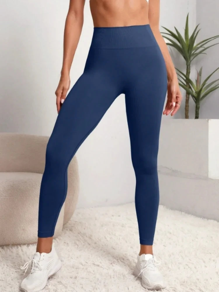 Women Gym Seamless Leggings Yoga Sports Pant Stretchy High Waist Fitness Sports Activewear Pants