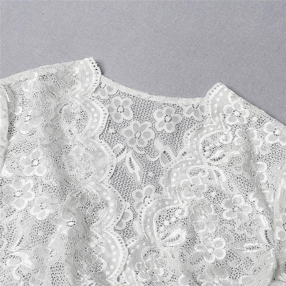 2pcs/set Women Sleepwear Set Underwear Lace Crochet Stitching Nightwear For Daily Wear