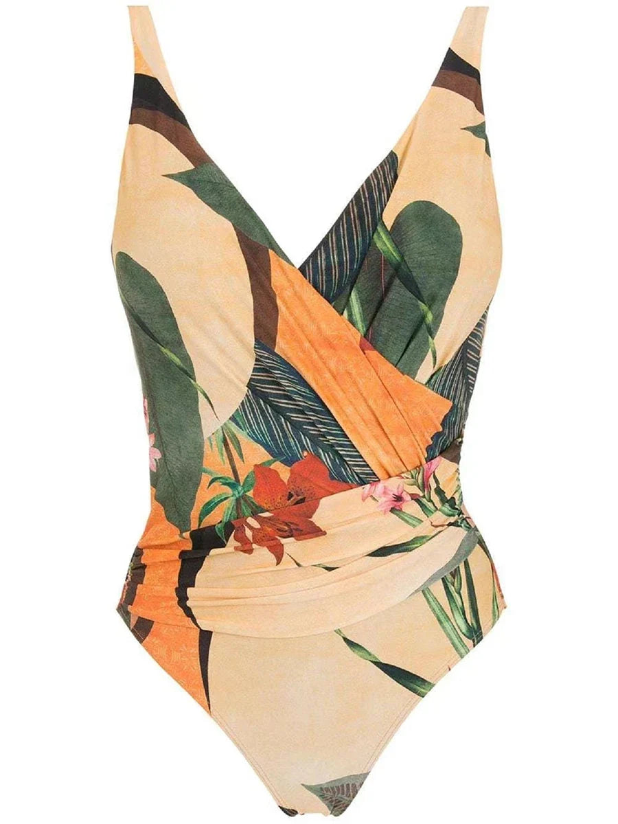 2026 Print Swimsuit One Piece & Swim Dress Sexy Swimwear Women Bathing Suit Padded Beachwear Swimming Summer