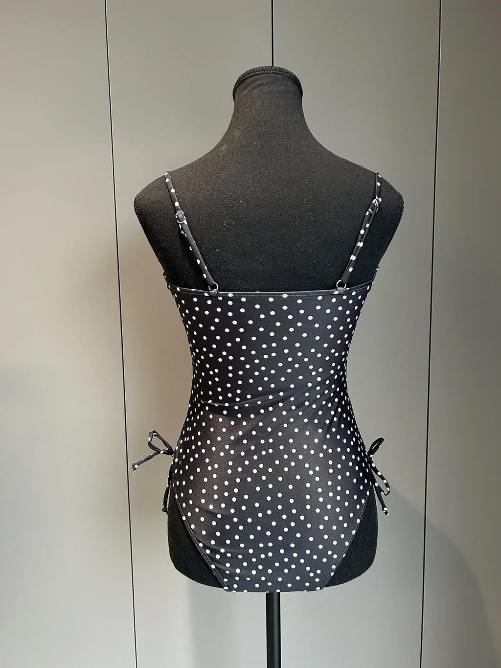 2026 Summer Women's One-piece Suit Swimwear Dot Patchwork Swimsuit Strappy Bodysuit Bikini High Waist Push Up Monokini Beachwear