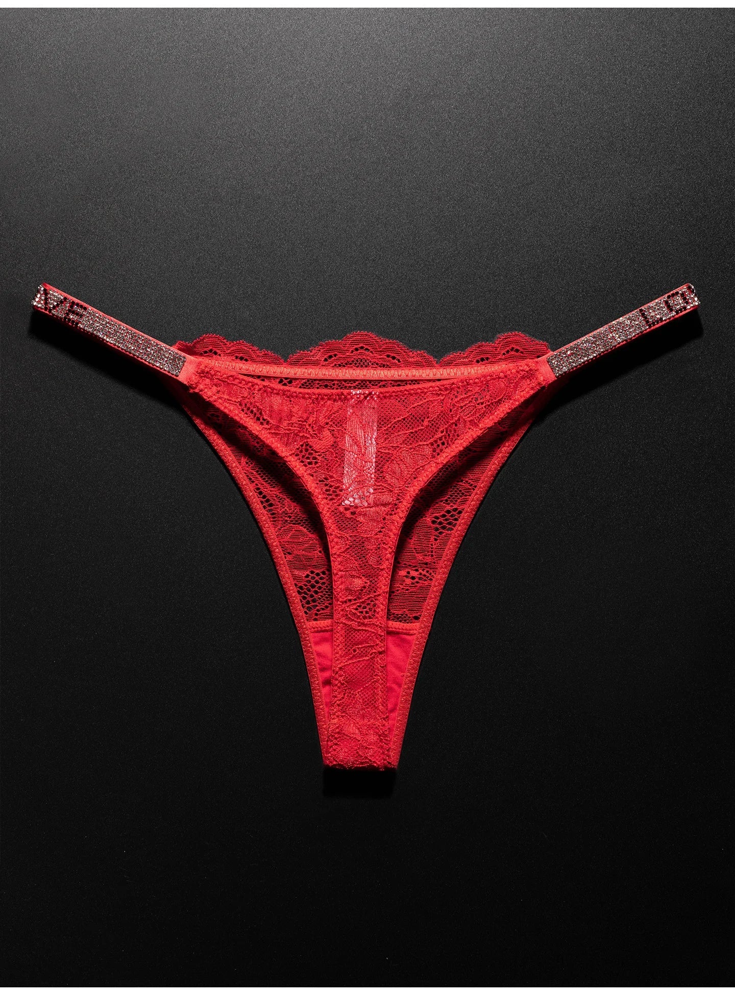 Lace Sexy Girls Women Panties Seamless Underwear Rhinestone G String Letter Transparent Thong For Female Low Rise Ladies Briefs