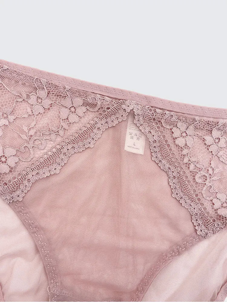 Hip-Hugging Panties, Feminine Butt-Lifting Briefs, Mid-Waist Ultra-Thin Lace Panties, Sexy Hollow-Out Panties