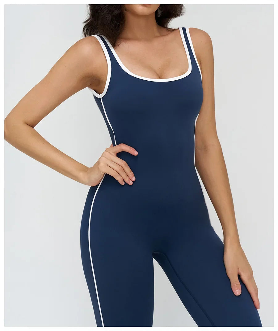 Women Jumpsuit Gym Set Yoga Suit Back Cross Sportswear Sports Jumpsuit Fitness Dance Performance Rompers Workout Bodysuits