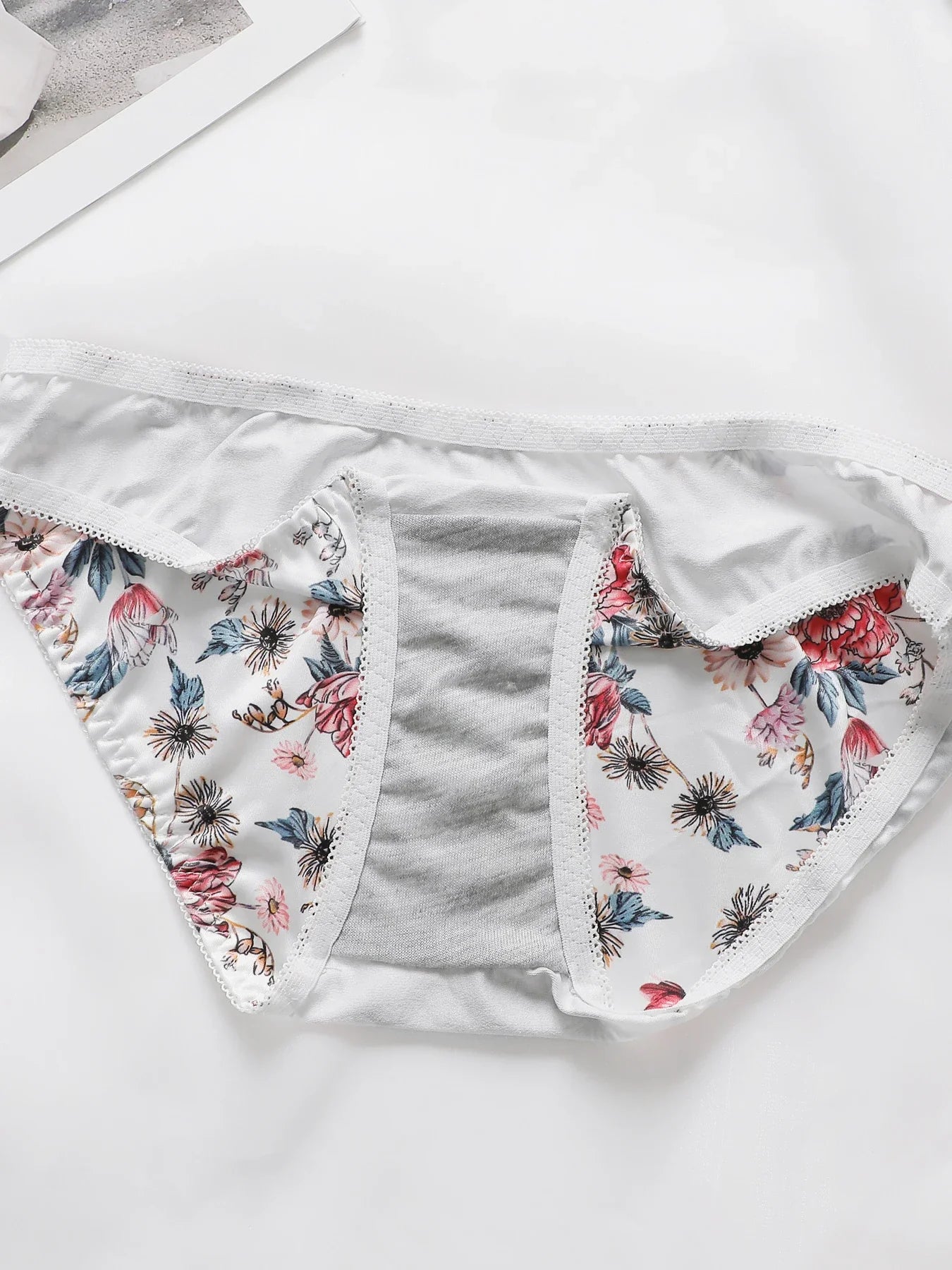 2-Pieces High quality Women's Flower Printed Bra Underwear Set Women's Autumn/Winter New Underwear Underwear Underwear A2173