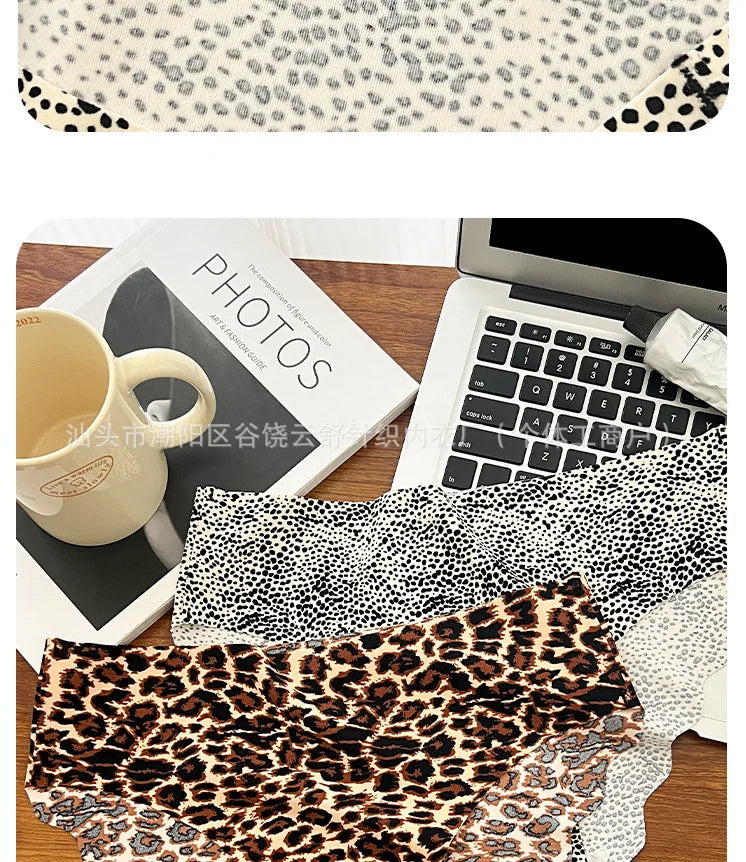 1pcs Seamless Panties Ladies Leopard Print Sexy Underwear Zebra Stripe Briefs Ice Silk Panty Invisible No Trace Solid Underpants