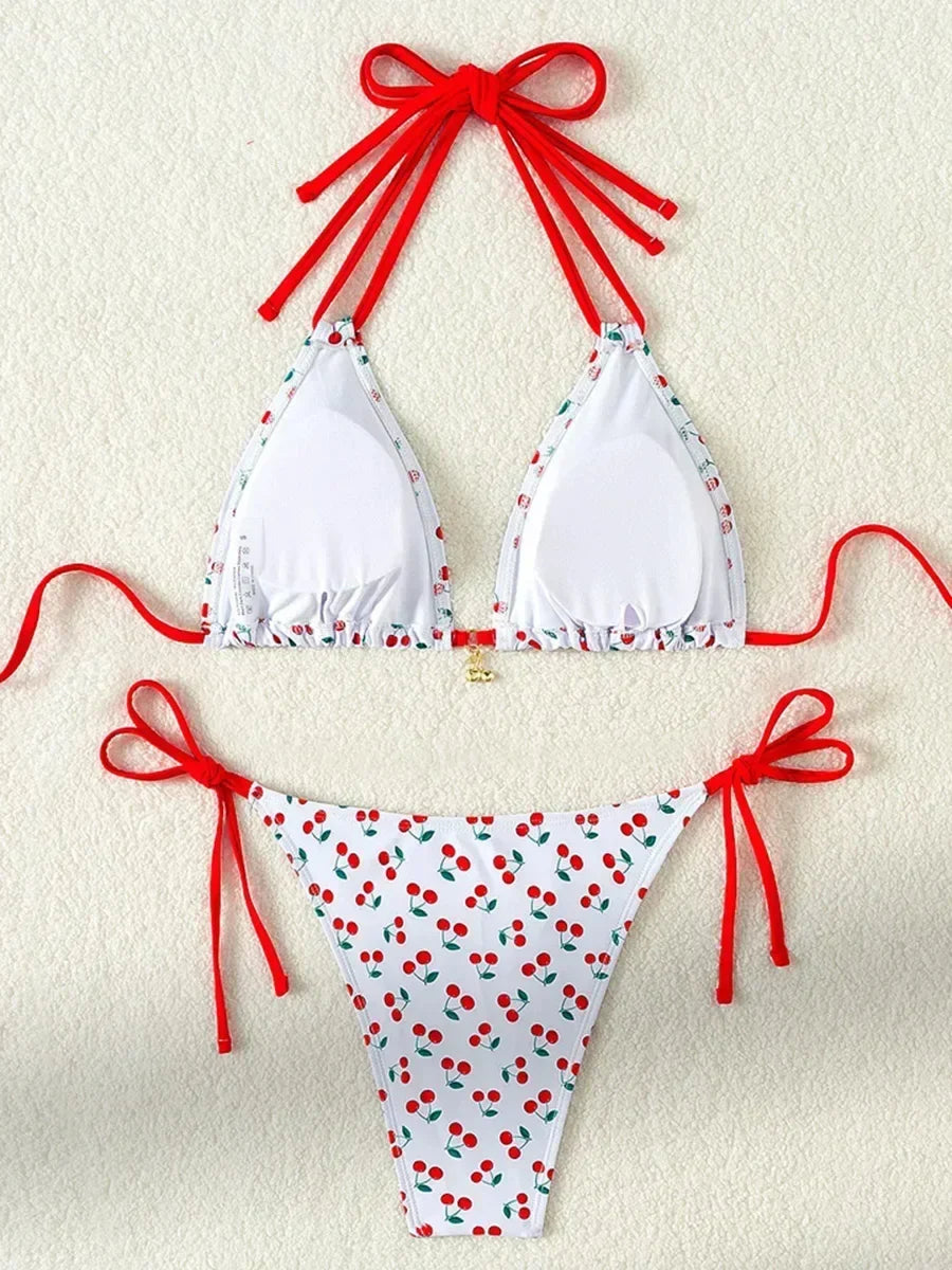 Strawberry Designer Bikini Female Swimsuit Women Thong Swimwear Two Pieces Bikini Set Brazilian Bather Bathing Suit Swim Wear