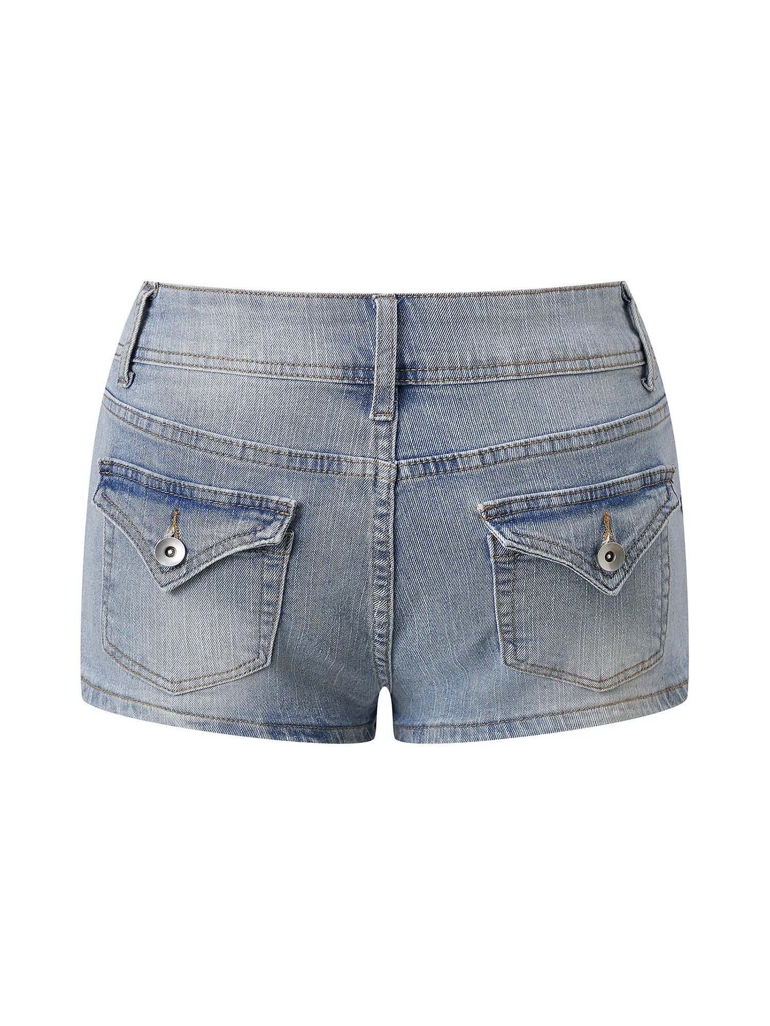 Women's Mini Jean Shorts with Pockets Low Rise Stretchy Denim Shorts Summer Sexy Casual Stylish Slim Fit Hot Short Pants