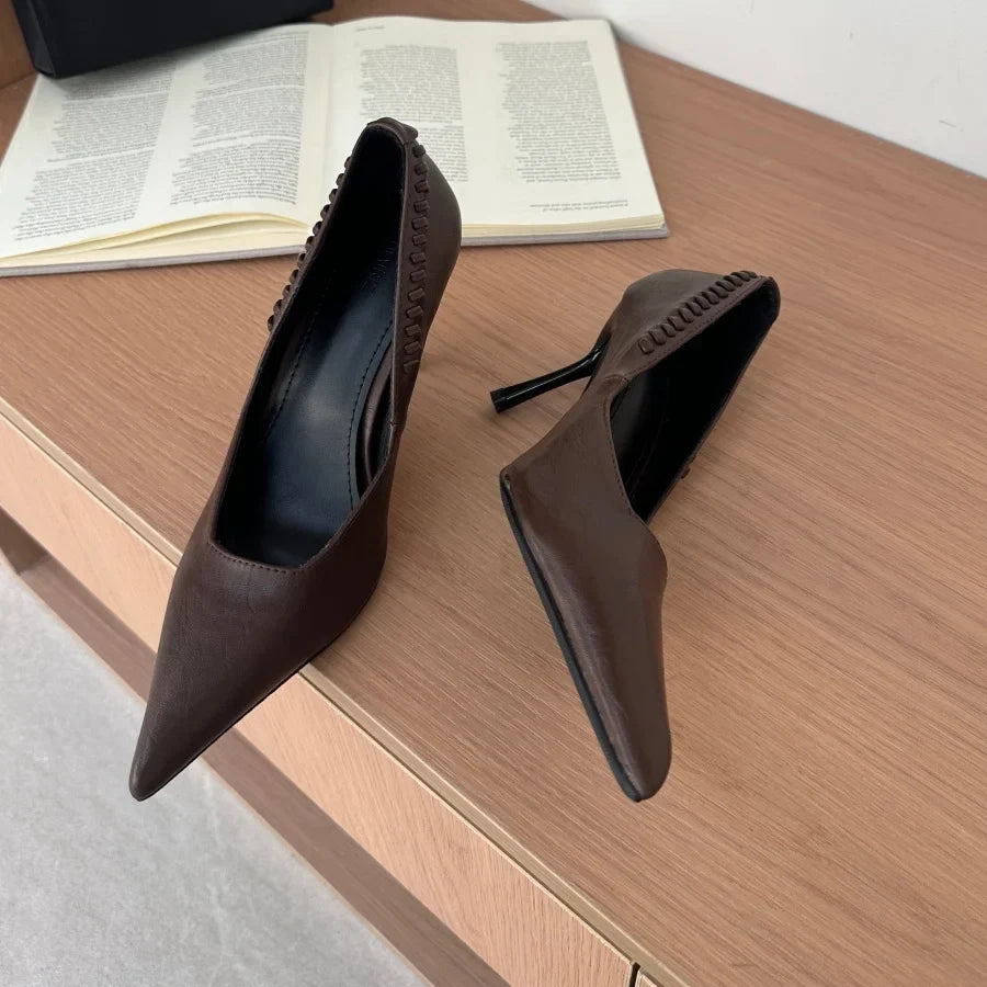 Pointed Toe Pumps Street Style High Heels Women Sexy Banquet Party Shoes for Women Rhinestone Shallow Elegant Designer Shoes New
