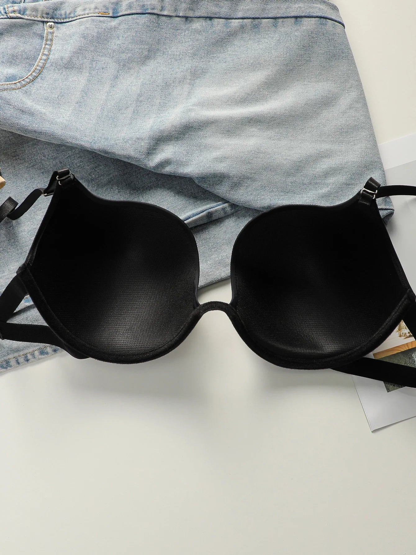 European and American style plus size pull up bra, black lingerie sexy Lingerie 3/4 cup daily oversized underwear MR3460
