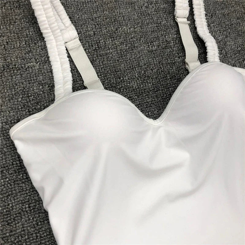 Underwired Bra Cup One Piece Swimsuit Women Swimwear Female Monokini Push Up Bather Bathing Suit Swim Beachwear Slim Bodysuit