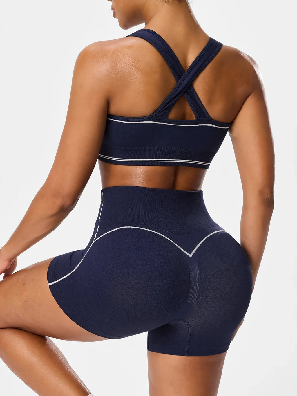 2pcs/sets Yoga Sport T-shirts Shorts Set Sportswear Woman Gym Seamless Workout Vest Shorts Leggings Activewear Women's Tracksuit