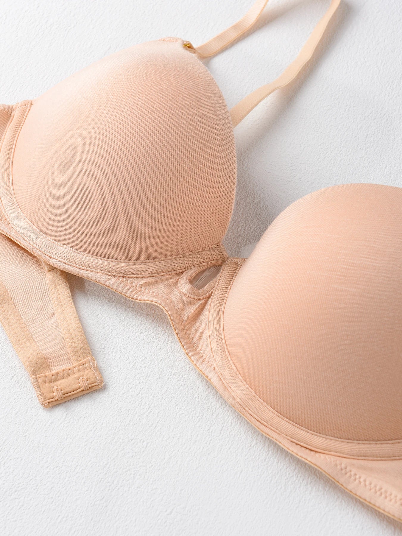 Women's Plunge Push up Bralette Underwire Comfortable Sexy Lingerie Gathered T-Shirt Bra Solid Style for Supportive Fit Bra