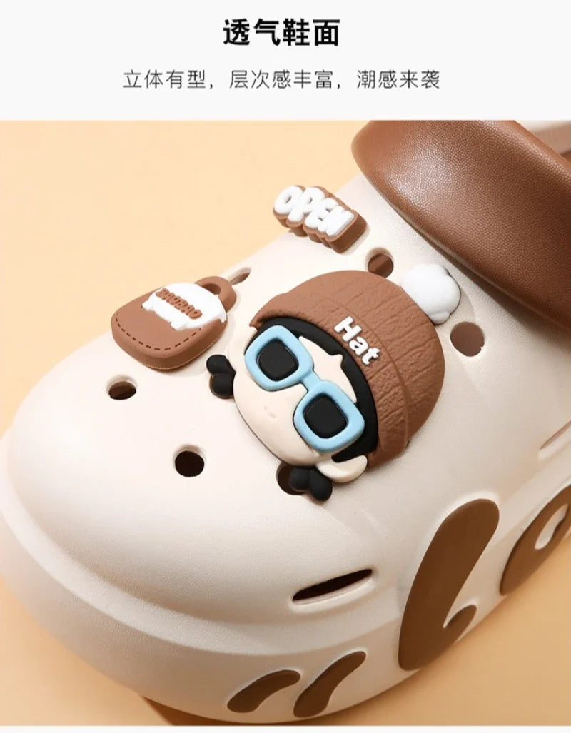 2026 New Women Fashion Clogs Cute DIY Charms Home Street Slippers For Female Summer Platform Shoes Soft EVA Girls Leisure Sandal