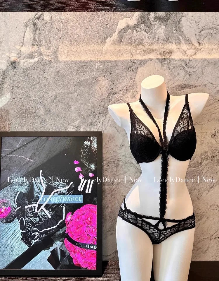 Elegant French Purple Halter Neck Bra Set Delicate Lace Bralette for Small Bust Layered Straps Lingerie UK Sizes MOYISU Sexy Bra