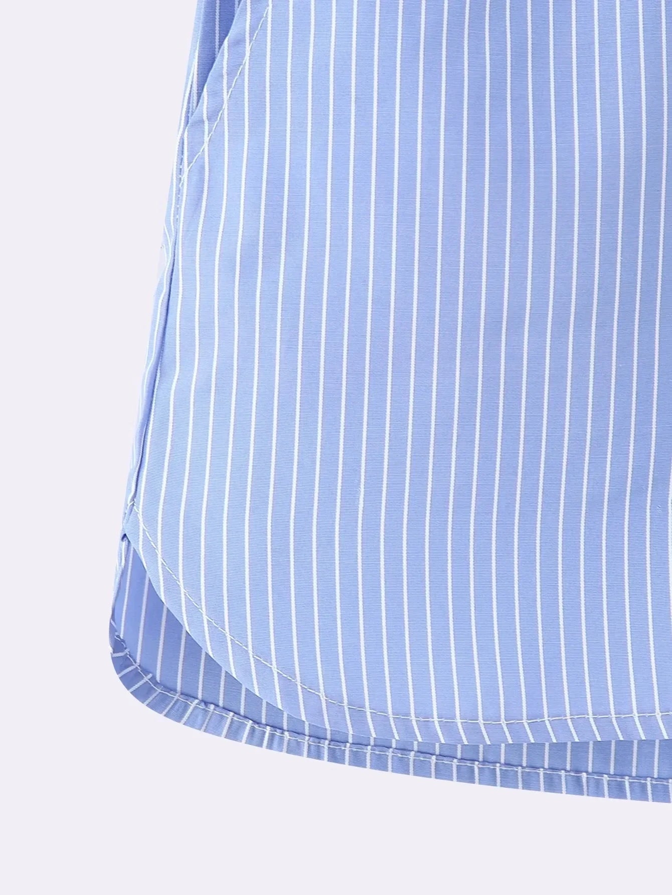 Foridol Stripes Crop Top+shirt 2 Pcs Outfits Women Casual Summer Autumn Casual Set Blue Matching Set Shorts Set Female Suit