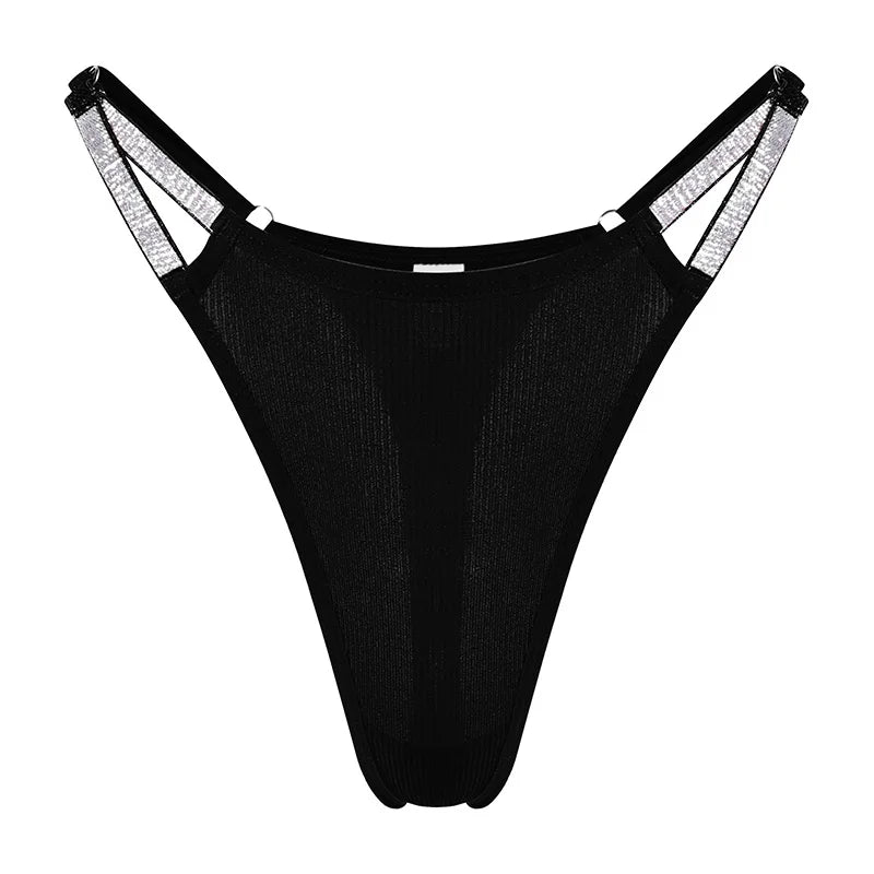 1pcs Low Waist Black Sexy Women's g-string Breathable Comfortable Sexy Lingerie Elegant Lady thongs Bikini Female Underwear