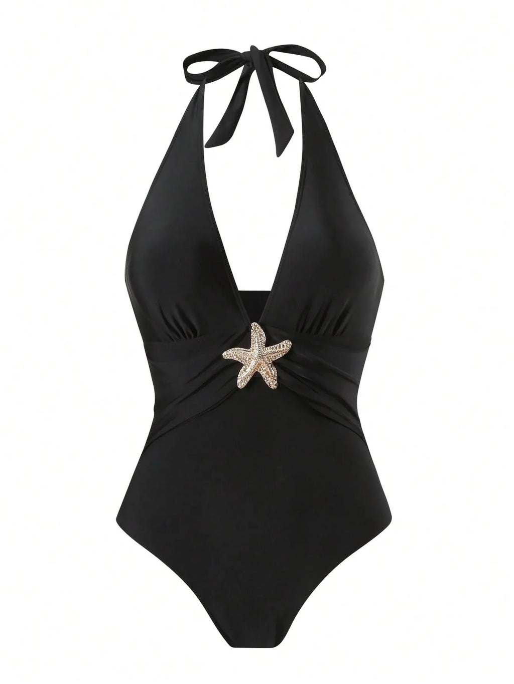 Vintage Black White Long Skirt Swimwear Sets Women Deep V Neck Starfish Hollow Out Bathing Suit Holiday One Piece Swimsuit 2026