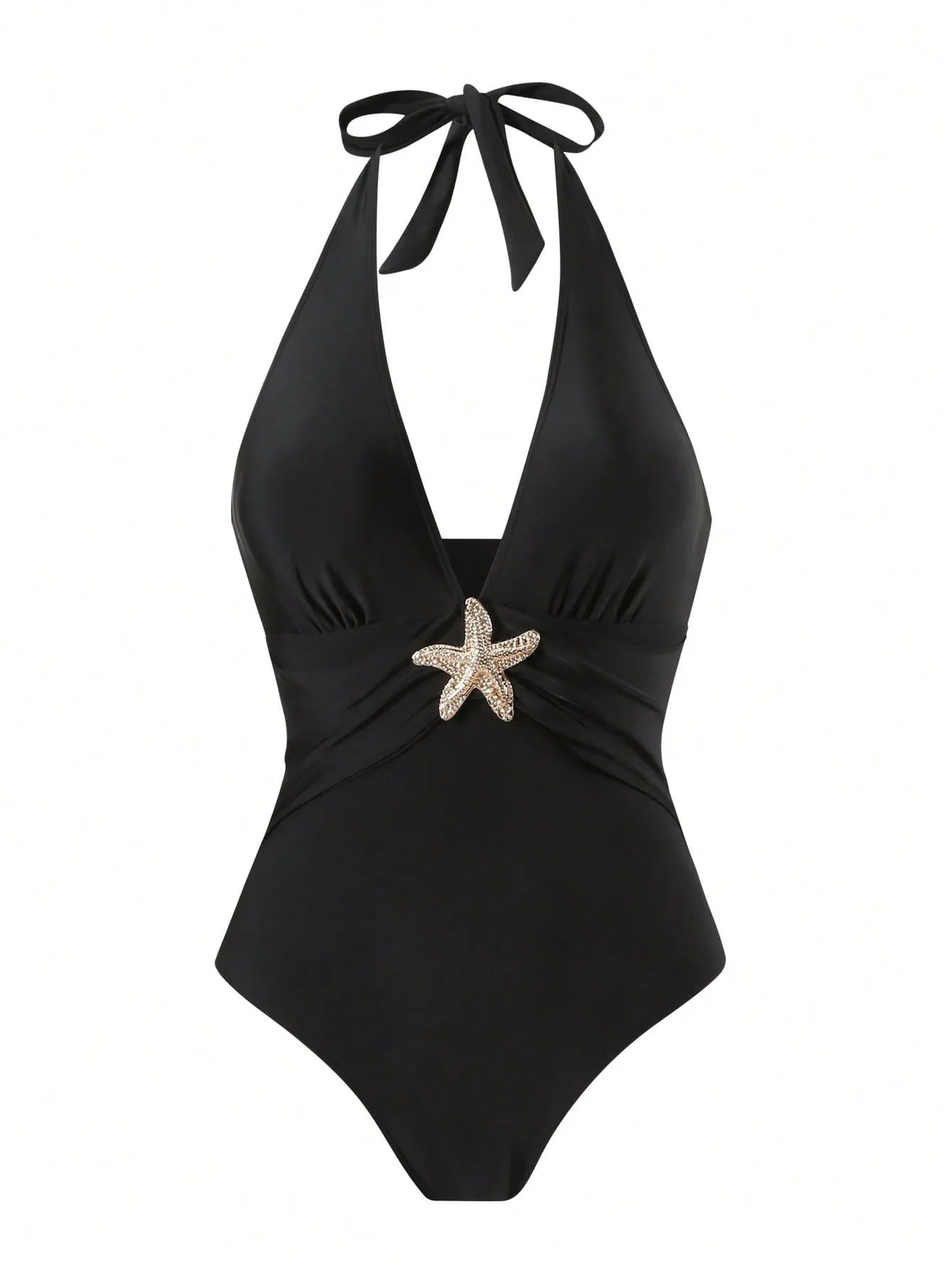 Vintage Black White Long Skirt Swimwear Sets Women Deep V Neck Starfish Hollow Out Bathing Suit Holiday One Piece Swimsuit 2026
