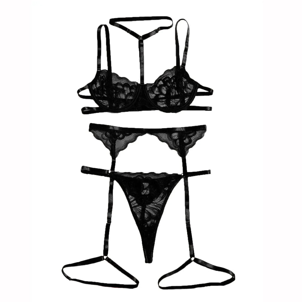 Sexi Babydoll Lace Bra And Panty Set Perspective Sex Erotic Costumes Lingerie Set Underwear Dress Porn Sexy Lingerie For Women