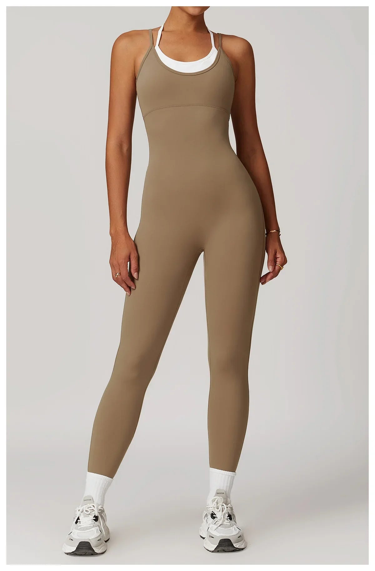 Yoga Jumpsuit Fake two color contrast halter sport jumps Women Push Up Gym Fitness Overalls Sport Outfit Sportswear Clothes 8843