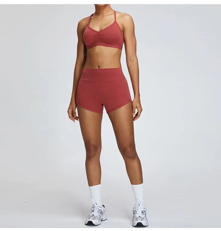 Summer Sexy Scrunch Sports Bra Gym Top Women Running Back Cross Top Sportswear Workout Underwear Fitness Workout Yoga Clothing