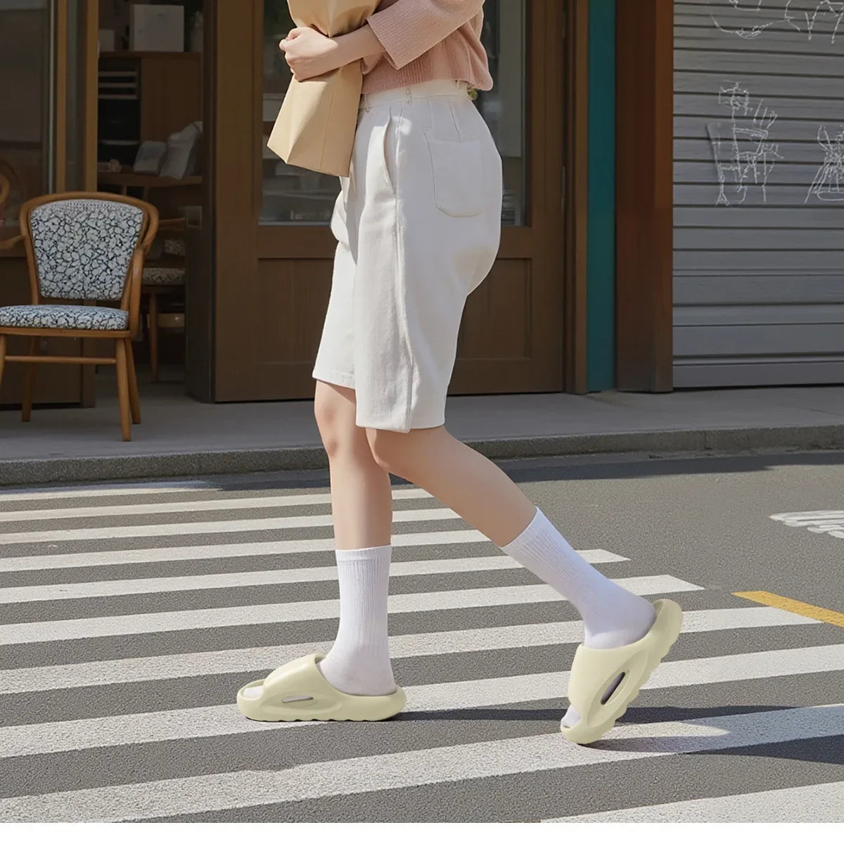 2026 New Indoor Bathroom Slippers For Women Men Leisure House Shoes Soft EVA Thick Sole Anti-slip Couples Home Beach Slides