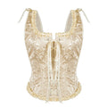 Elegant Corset With Lace Straps Bridal Gown Corset Sexy Lace Slim Top Hollow Out Pure Desire Charming Top Fashion Beautiful ZD8Z
