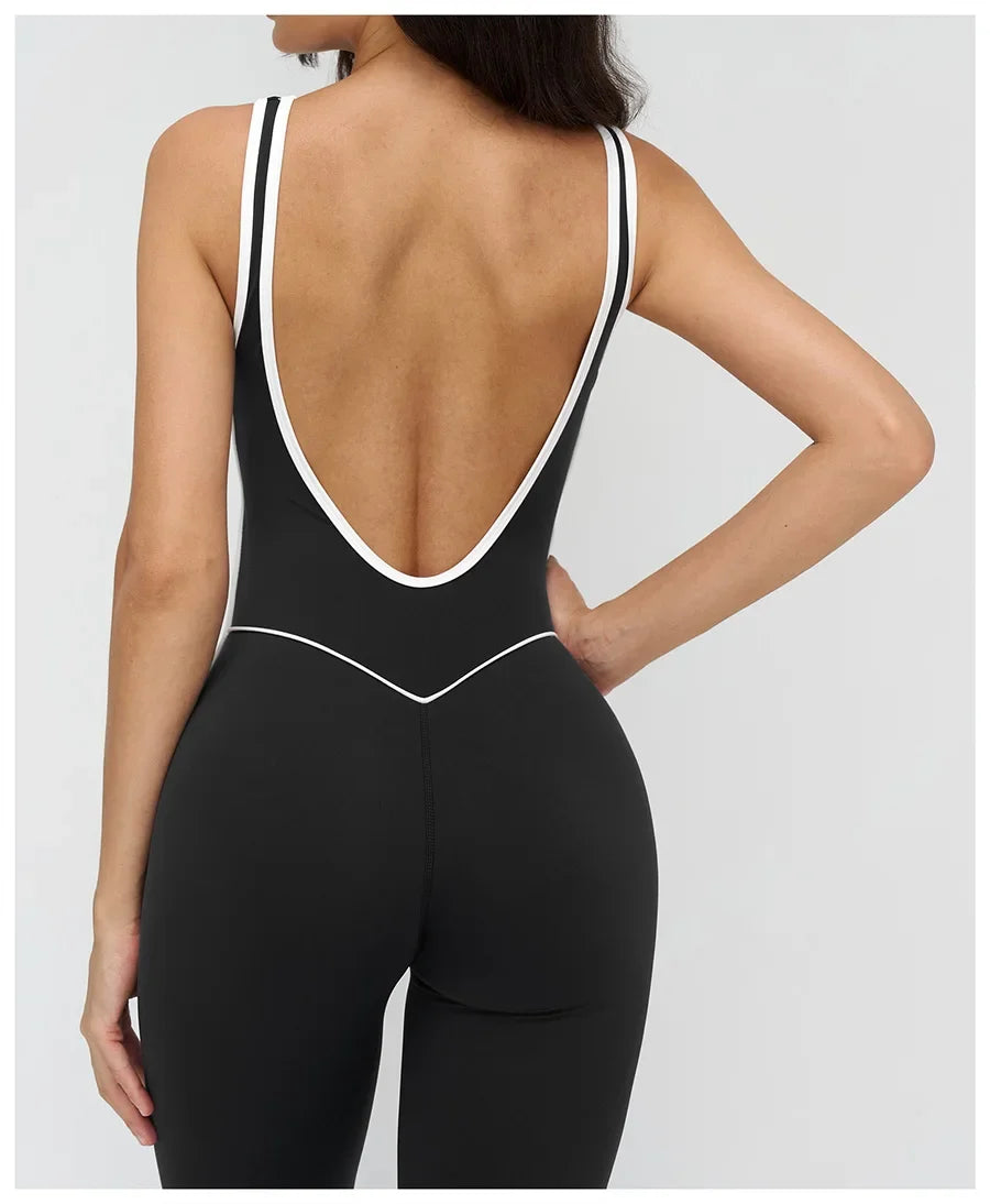 Women Jumpsuit Gym Set Yoga Suit Back Cross Sportswear Sports Jumpsuit Fitness Dance Performance Rompers Workout Bodysuits