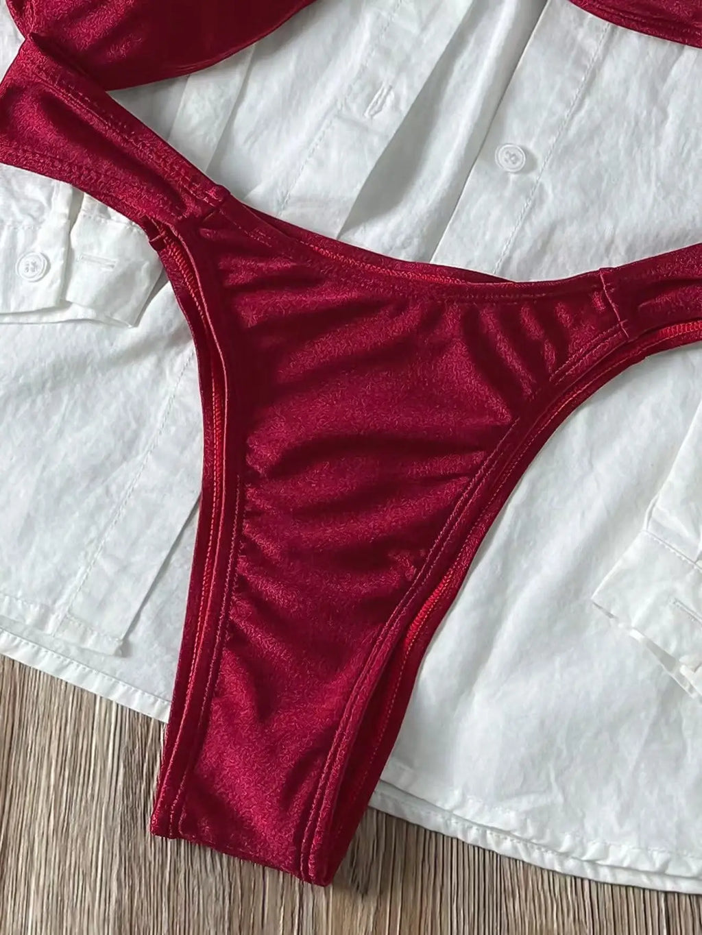 Sexy Metal Shell Ornament Bikini Set 2026 Women Hot Pink Pleate Push Up Bra Thong Swimsuit Summer Bathing Suit Micro Swimwear