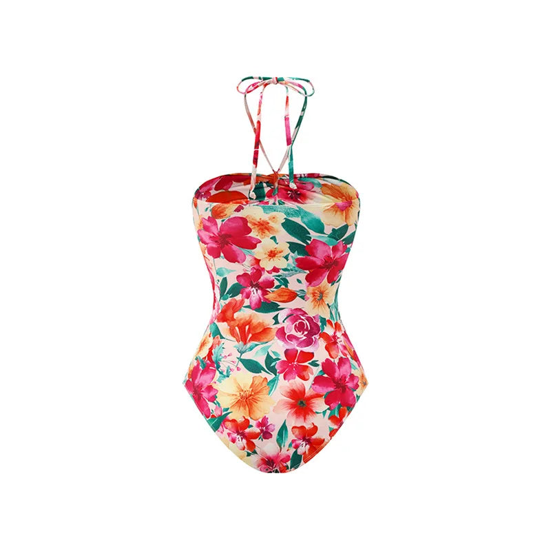 2026 New Fashion High Quality One Piece Swimsuit Skirt Swimsuit Print Padded Swimwear Women Slimming Bathing Suit Beach Wear