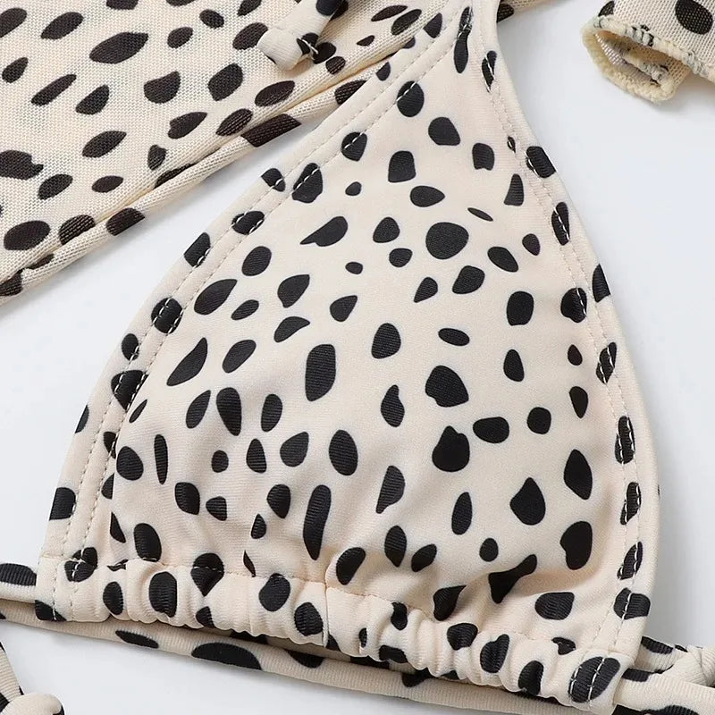 Toucheart Leopard For Women Swimsuit Items Halter Micro Bikini Top Separately Print Bathing Suit Brazilian Low Waist Beachwear